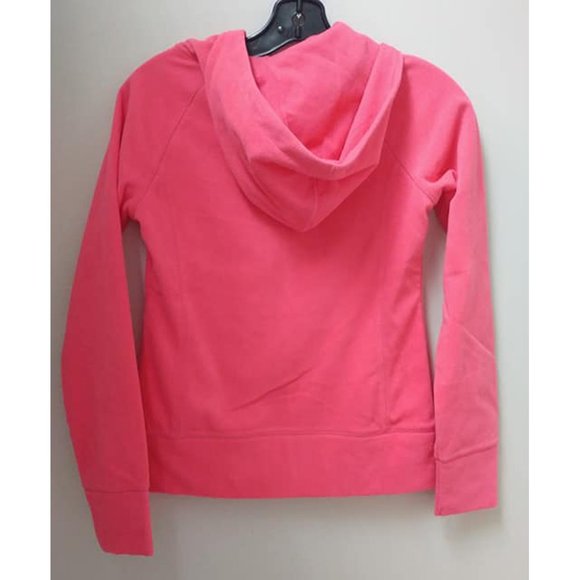 Dark Peach Fleece Zip Up Hoodie Sweater - Picture 4 of 4